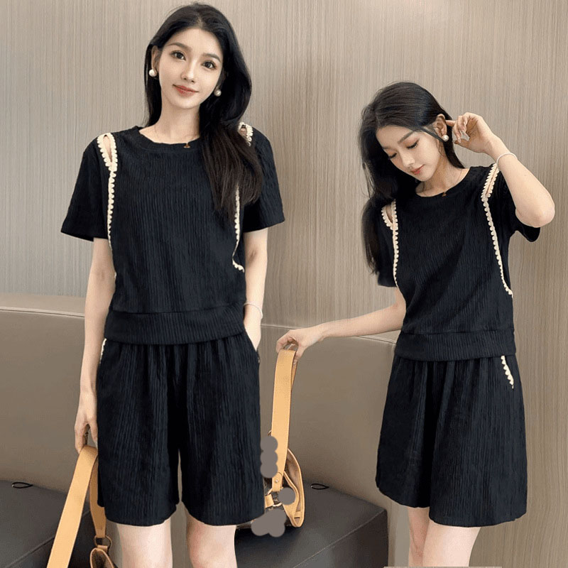 Korean Lifestyle - Korean Fashion Off Shoulder T-Shirts Two-Piece