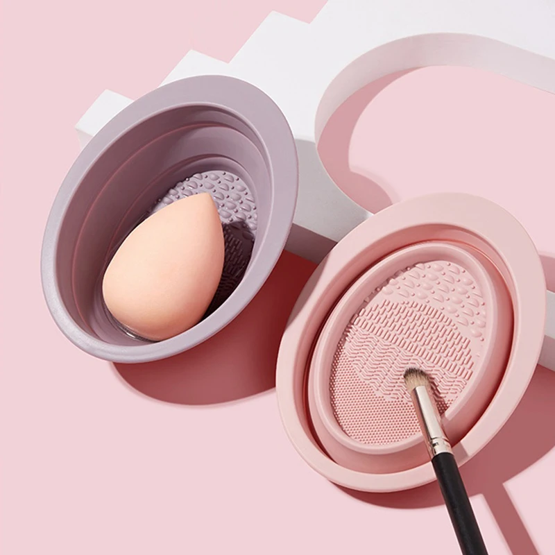 Korean Lifestyle - Silicone Makeup Brush Cleaning Bowl Beauty