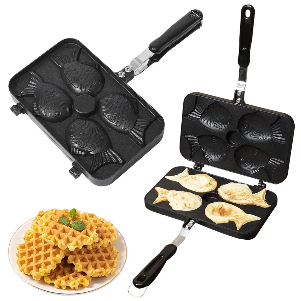 Tteokbokki Rice Cake - Kitchen Japanese Taiyaki Double Fish Shaped