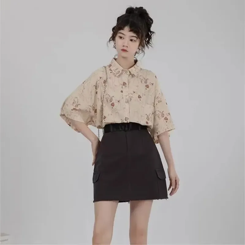 Shirts Women Corduroy Patch Po - Korean Student Lifestyle 评论和价格