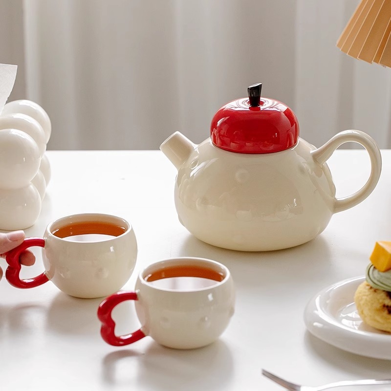 Korean Creative Cartoon Apple  - Korean Tea Set 评论和价格