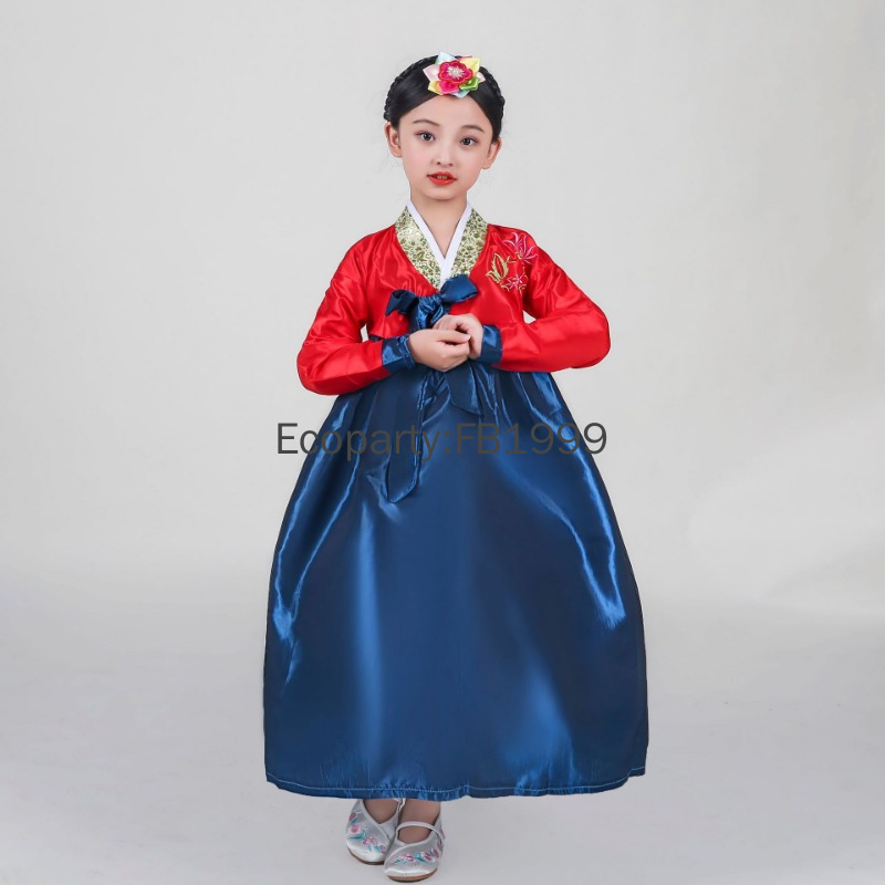4 Colors Girls Hanbok Dress Ko - Korean Lifestyle 评论和价格