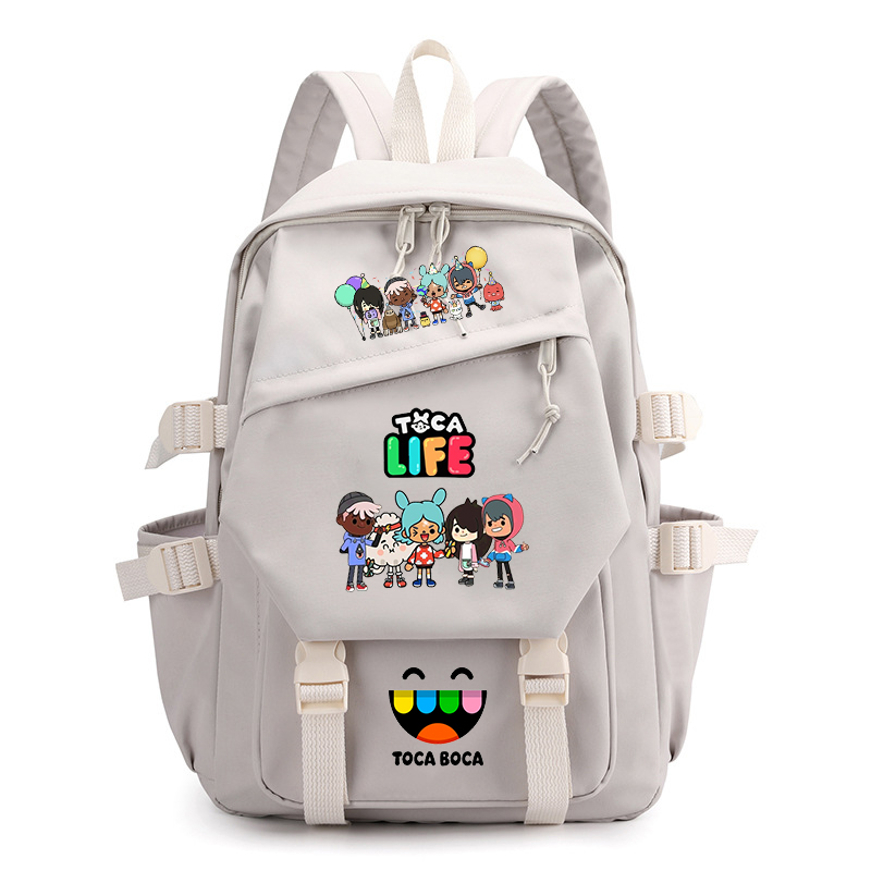 Toca Life World Print Backpack - Korean Student Lifestyle 评论和价格