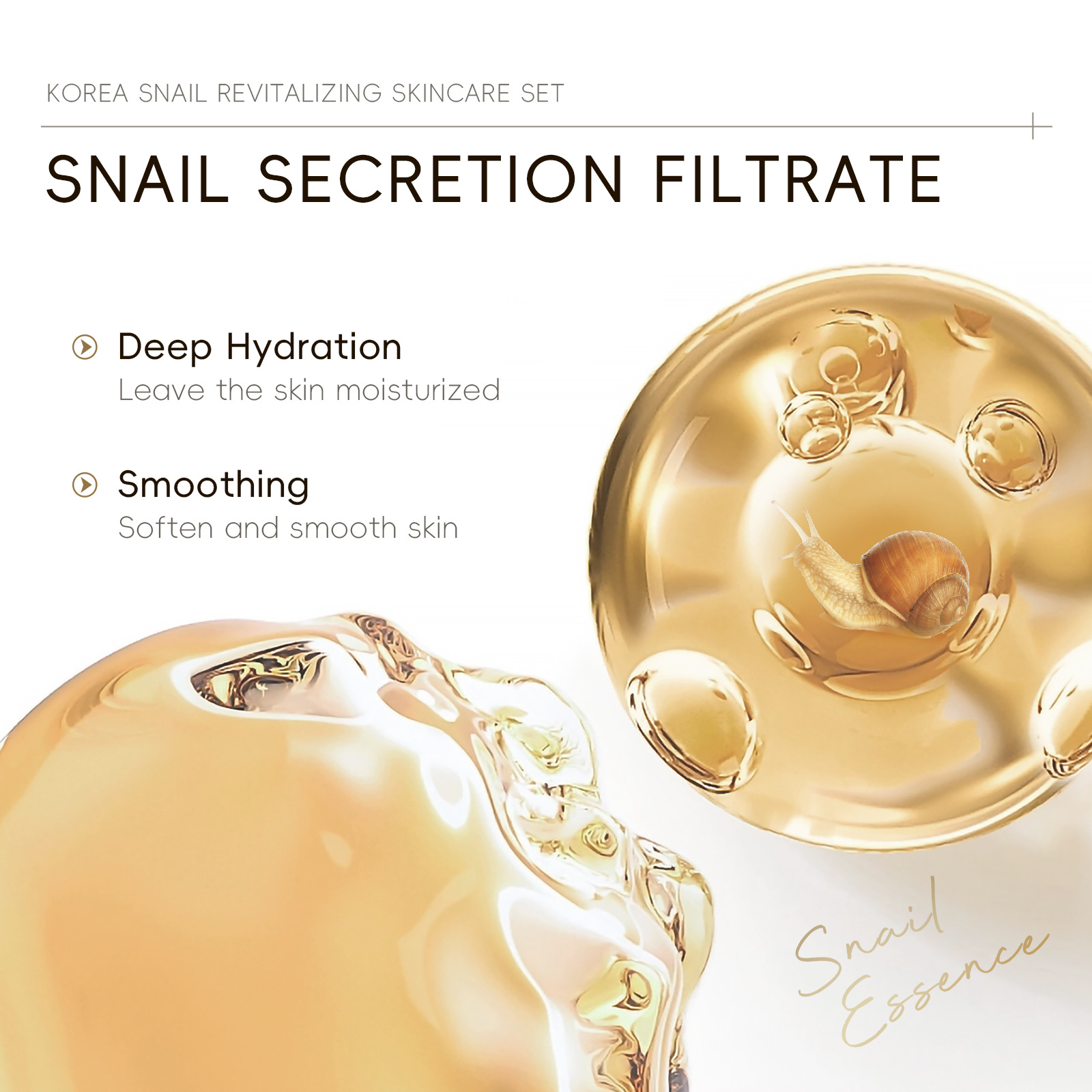 5pcs Boxed Korea Snail Skin Ca - Essence Serum Toner 评论和价格