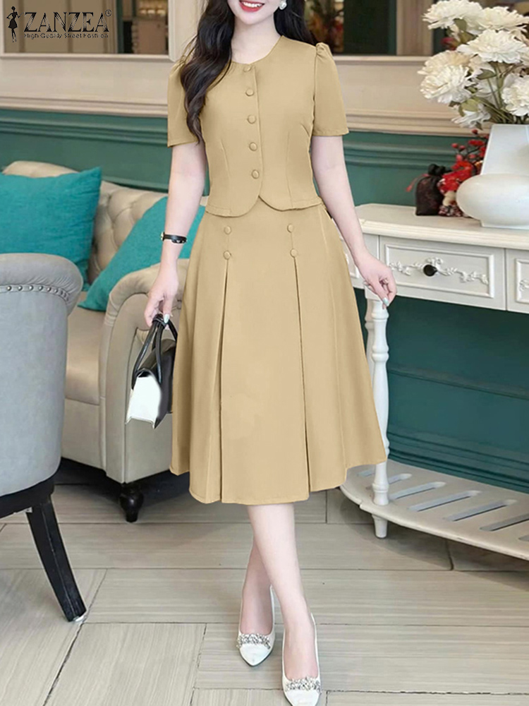 Pleated Skirts Sets Women Shor - Korean Lifestyle 评论和价格