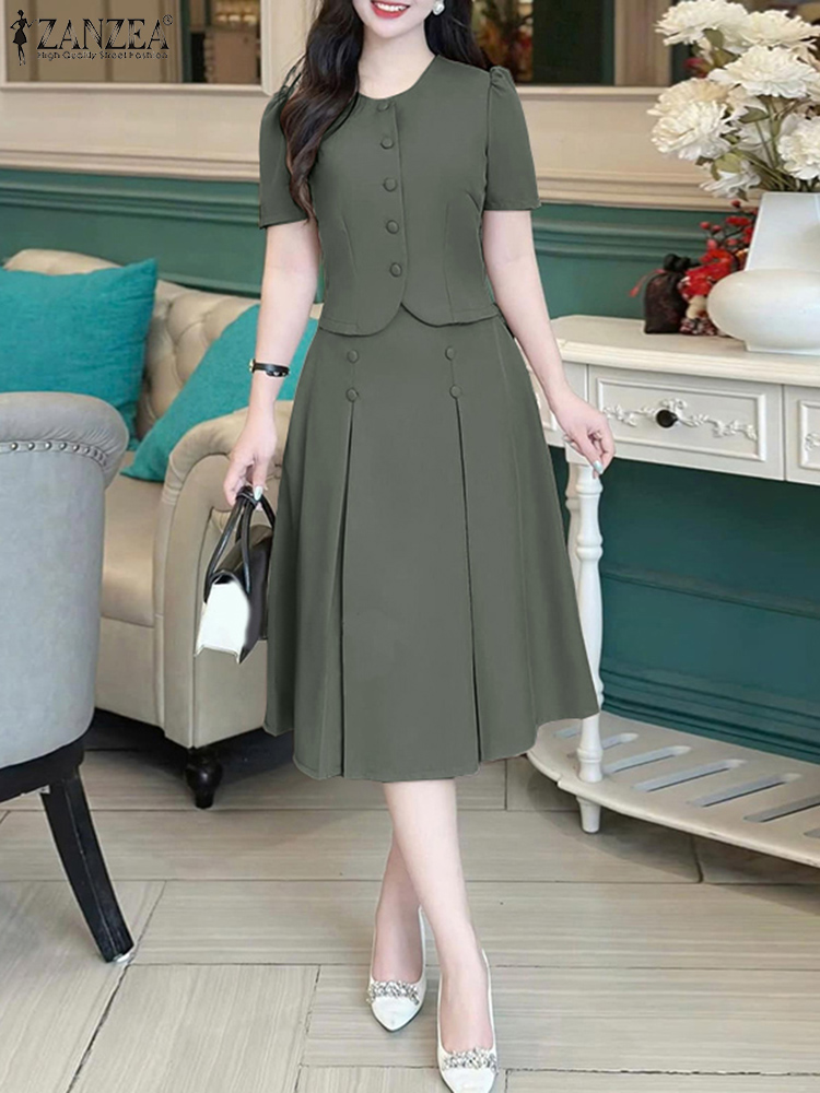 Pleated Skirts Sets Women Shor - Korean Lifestyle 评论和价格