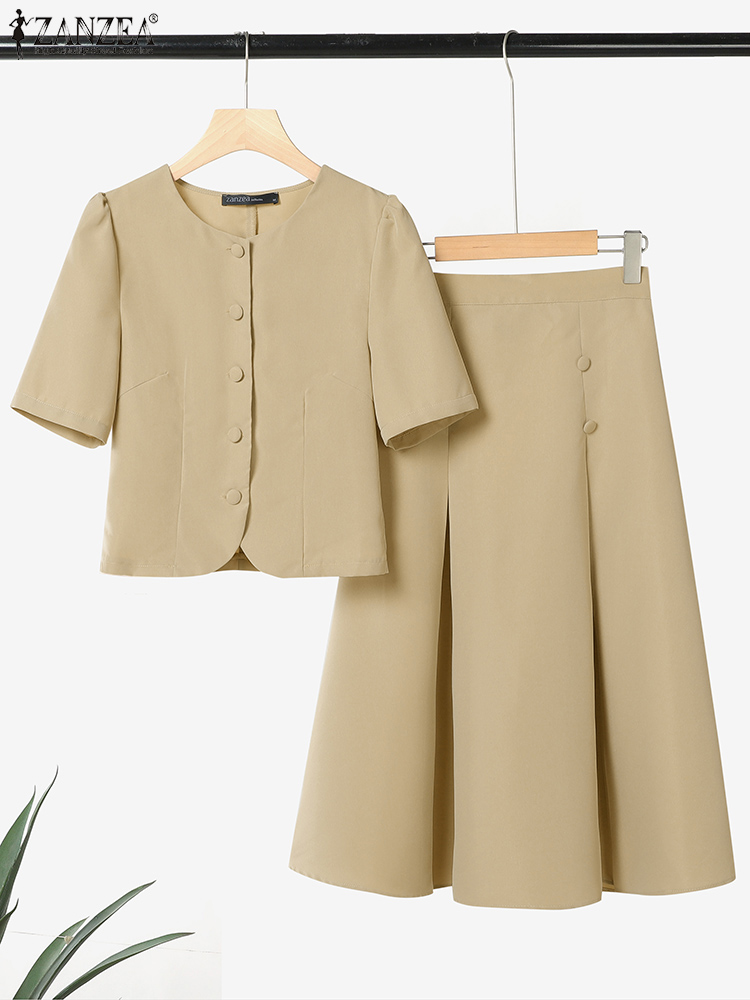 Pleated Skirts Sets Women Shor - Korean Lifestyle 评论和价格